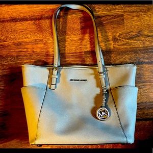 Gray Michael Kors purse